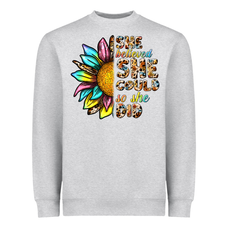 She Believed She Could So She Did Heavyweight Sweatshirt by NancyCooperArtShop | Teevron