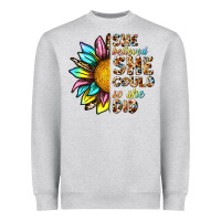 Heather Grey she believed she could so she did Heavyweight Sweatshirt - NancyCooperArtShop