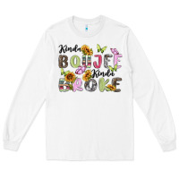 White kinda boujee kinda broke Long Sleeve Tee - MaliasSmallBusiness