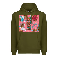 Army Green pink glitter nurse Premium Hoodie - TumblerDesignByShophia