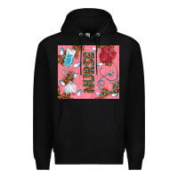 Black pink glitter nurse Premium Hoodie - TumblerDesignByShophia