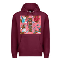 Burgundy pink glitter nurse Premium Hoodie - TumblerDesignByShophia
