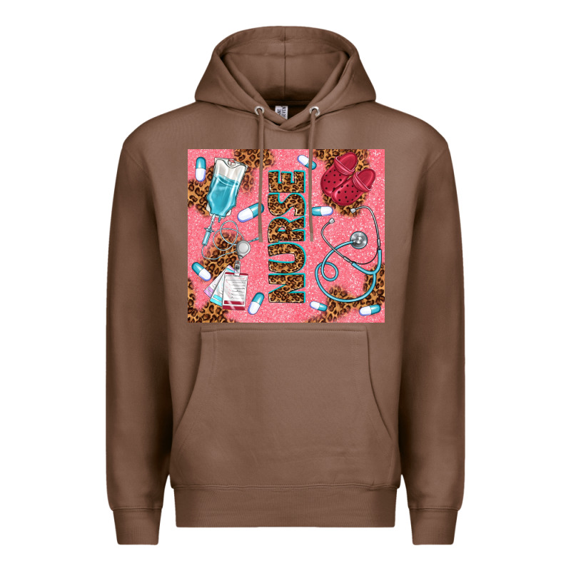 Pink Glitter Nurse Premium Hoodie by TumblerDesignByShophia | Teevron