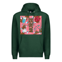 Sports Green pink glitter nurse Premium Hoodie - TumblerDesignByShophia