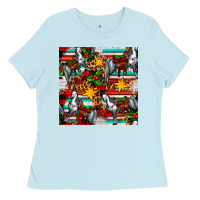 Christmas Horse Leopard Tartan Ladies Tee | Teevron
