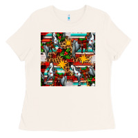 Bone christmas horse leopard tartan Ladies Tee - FaDigitalArtStudio