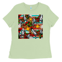 Matcha christmas horse leopard tartan Ladies Tee - FaDigitalArtStudio