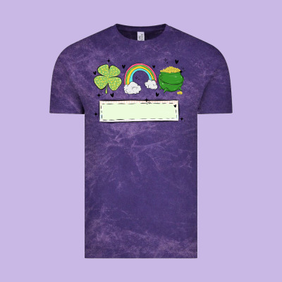 St Patrick's Trio Name Patch Vintage Tee Designed By Maliassmallbusiness