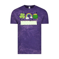 Cloud Purple st patrick's trio name patch Vintage Tee - MaliasSmallBusiness