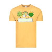 Vintage Mustard st patrick's trio name patch Vintage Tee - MaliasSmallBusiness