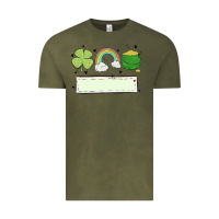 Vintage Olive st patrick's trio name patch Vintage Tee - MaliasSmallBusiness