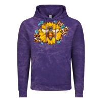 Cloud Purple bee sunflower leopard Vintage Hoodie - Jasminsmagicworld