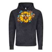 Vintage Black bee sunflower leopard Vintage Hoodie - Jasminsmagicworld