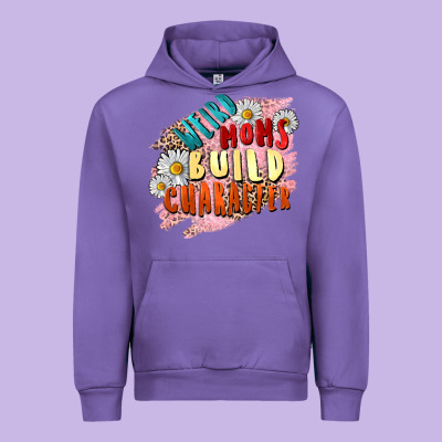 Weird Moms Build Character Mother's Day Urban Hoodie Designed By Fadigitalartstudio