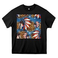 Black 4th of july indian headdress seamless pattern Heavy Core Tee - HRA Design Shop