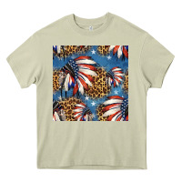 4th Of July Indian Headdress Seamless Pattern Heavy Core Tee | Teevron