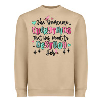 Mushroom she overcame everything that was meant to destroy Heavyweight Sweatshirt - MaliasSmallBusiness