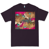 Plum pink glitter leopard sunflower gemstone Premium Tee - JahusDesignShop