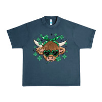 Midnight Navy st patrick's day cow Urban Heavy Tee - MaliasSmallBusiness