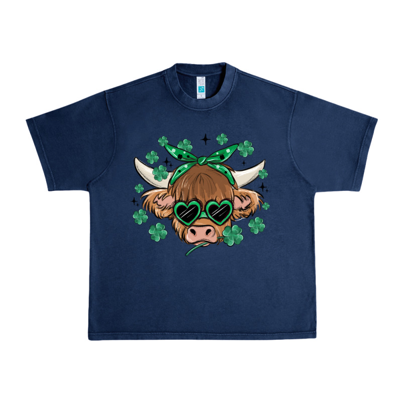 St Patrick's Day Cow Urban Heavy Tee by MaliasSmallBusiness | Teevron