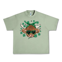 Oil Green st patrick's day cow Urban Heavy Tee - MaliasSmallBusiness