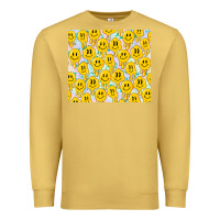 Antique Gold retro smiley faces Premium Sweatshirt - TumblerDesignByShophia