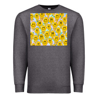Charcoal Heather retro smiley faces Premium Sweatshirt - TumblerDesignByShophia