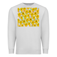 Dove Grey retro smiley faces Premium Sweatshirt - TumblerDesignByShophia
