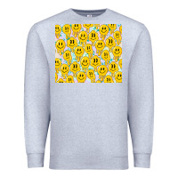 Heather Grey retro smiley faces Premium Sweatshirt - TumblerDesignByShophia