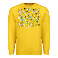 Lemon retro smiley faces Premium Sweatshirt - TumblerDesignByShophia