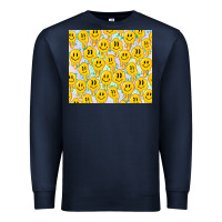 Navy retro smiley faces Premium Sweatshirt - TumblerDesignByShophia