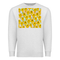 Oatmeal Heather retro smiley faces Premium Sweatshirt - TumblerDesignByShophia