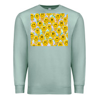 Seafoam retro smiley faces Premium Sweatshirt - TumblerDesignByShophia