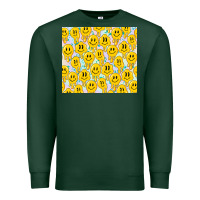 Sports Green retro smiley faces Premium Sweatshirt - TumblerDesignByShophia