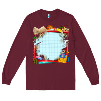 Burgundy school your text here Long Sleeve Tee - NancyCooperArtShop