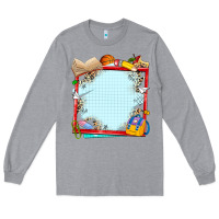 Heather Grey school your text here Long Sleeve Tee - NancyCooperArtShop