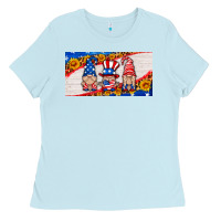 Baby Blue usa gnome license plate Ladies Tee - HRA Design Shop