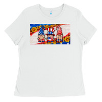White usa gnome license plate Ladies Tee - HRA Design Shop