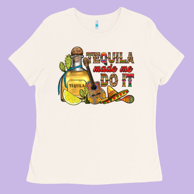 Tequila Made Me Do It Ladies Tee Designed By Ranaportraitstore