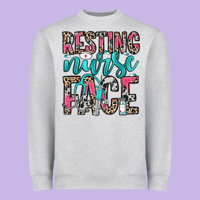 Resting Nurse Face Heavyweight Sweatshirt Designed By Nancycooperartshop