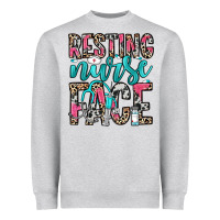 Heather Grey resting nurse face Heavyweight Sweatshirt - NancyCooperArtShop