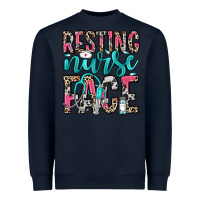 Navy resting nurse face Heavyweight Sweatshirt - NancyCooperArtShop