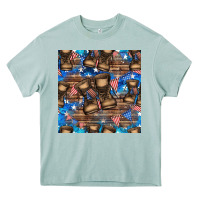 Arona 4th of juky veteran boots seamless pattern Heavy Core Tee - HRA Design Shop