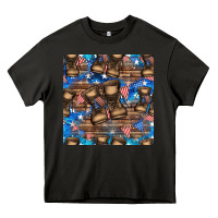 Asphalt 4th of juky veteran boots seamless pattern Heavy Core Tee - HRA Design Shop