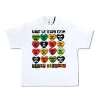 White what we learn from black history Urban Heavy Tee - MaliasSmallBusiness