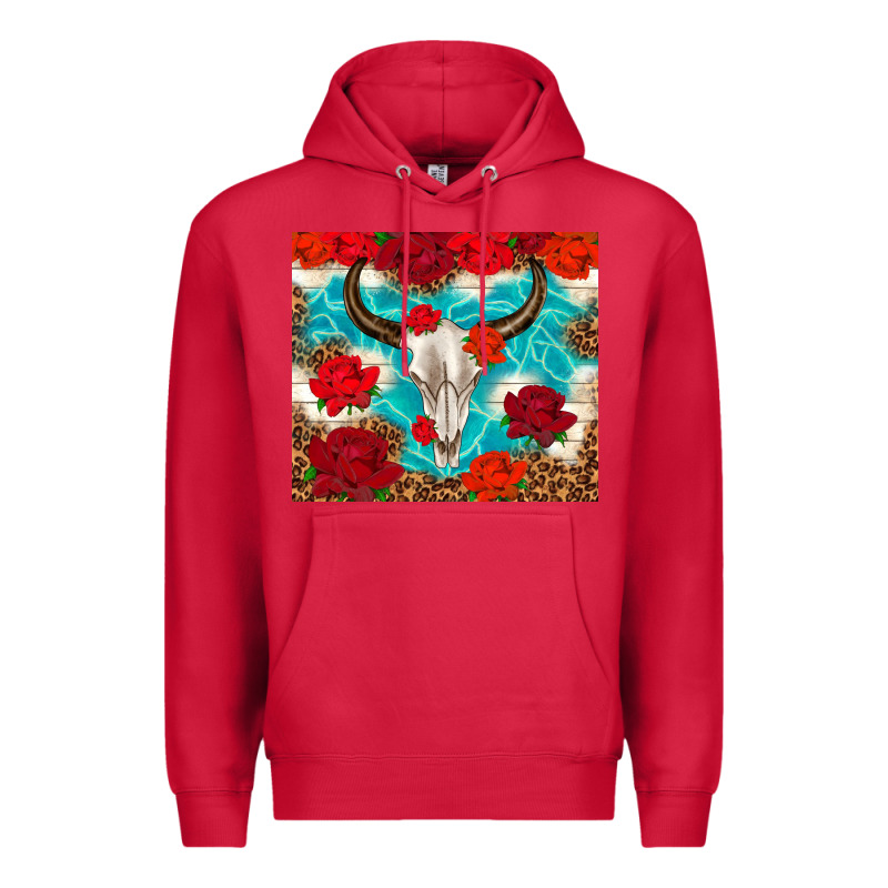 Bull Skull Rose Premium Hoodie by TumblerDesignByShophia | Teevron