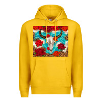 Lemon bull skull rose Premium Hoodie - TumblerDesignByShophia