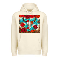 Sandshell bull skull rose Premium Hoodie - TumblerDesignByShophia