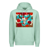 Seafoam bull skull rose Premium Hoodie - TumblerDesignByShophia