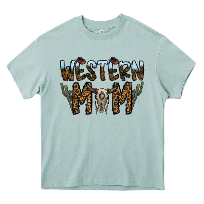 Western Mom Heavy Core Tee by CowhideDigitalArt | Teevron